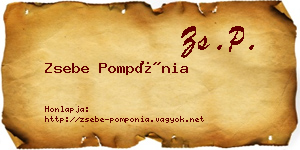 Zsebe Pompónia névjegykártya